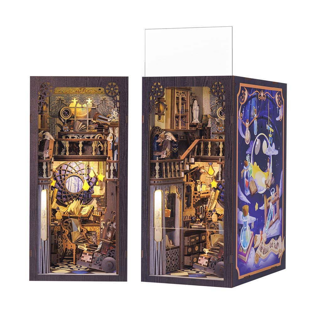 Hands Craft DIY Book Nook Kit: Nebula Common Room with Dust Cover Kawaii Gifts