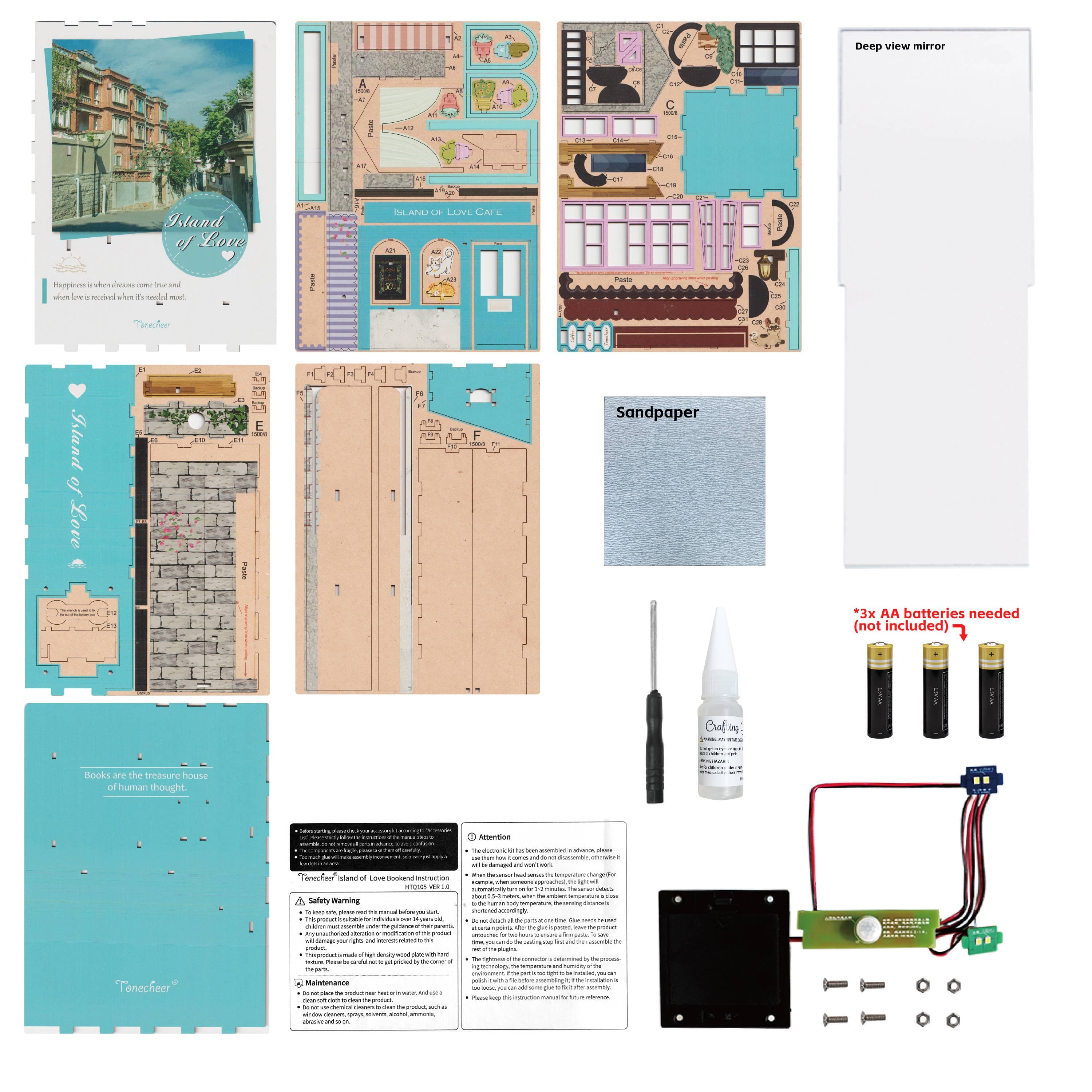 Hands Craft DIY Miniature House Book Nook Kit: Island of Love Kawaii Gifts