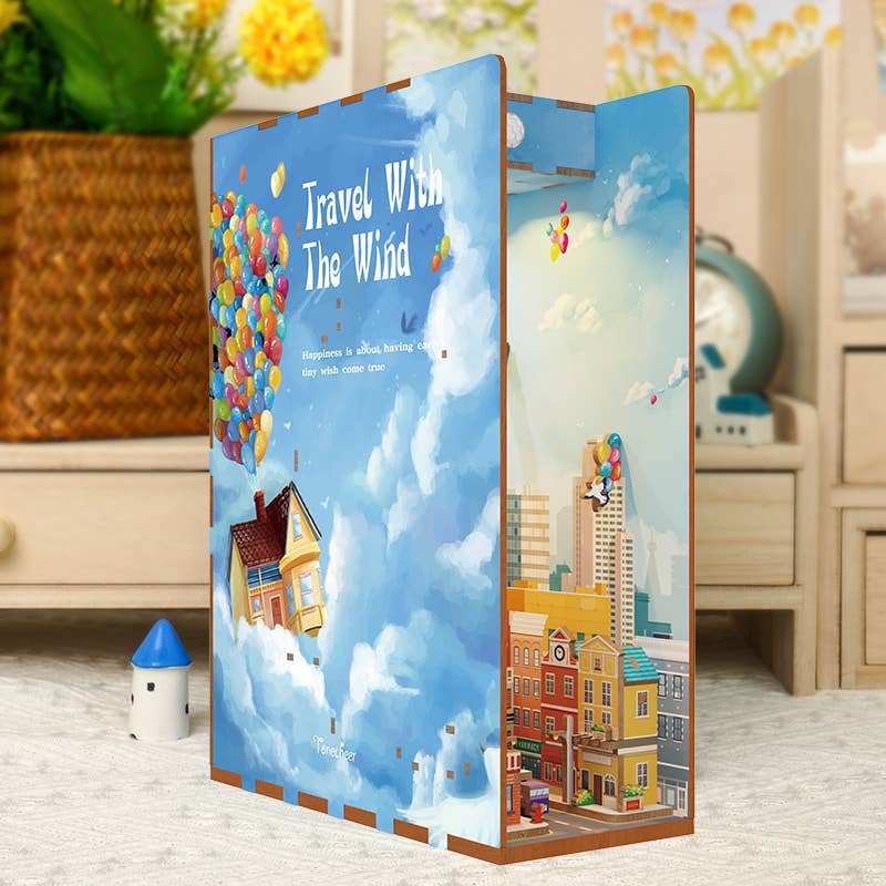 Hands Craft DIY Miniature House Book Nook Kit: Travel with the Wind Kawaii Gifts