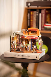 Hands Craft DIY Miniature House Kit: Corner Bookstore Kawaii Gifts 810101581250