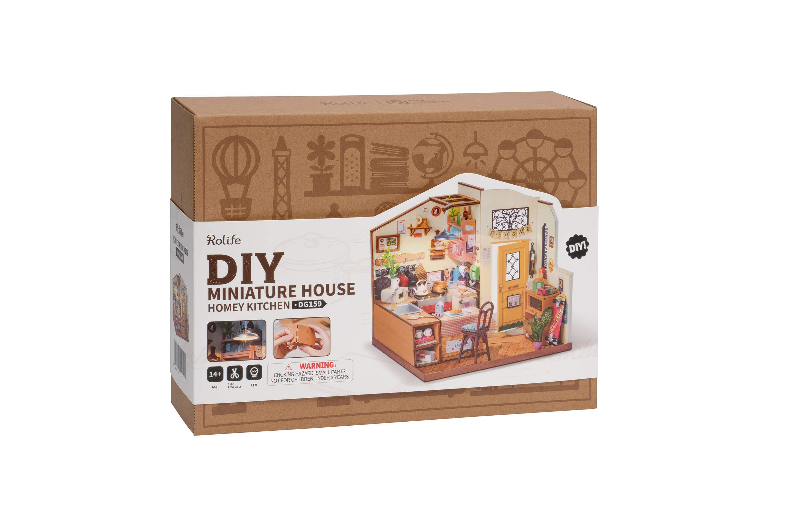 Hands Craft DIY Miniature House Kit: Homey Kitchen Kawaii Gifts