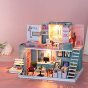 Hands Craft DIY Miniature House Kit: Pink Café Kawaii Gifts