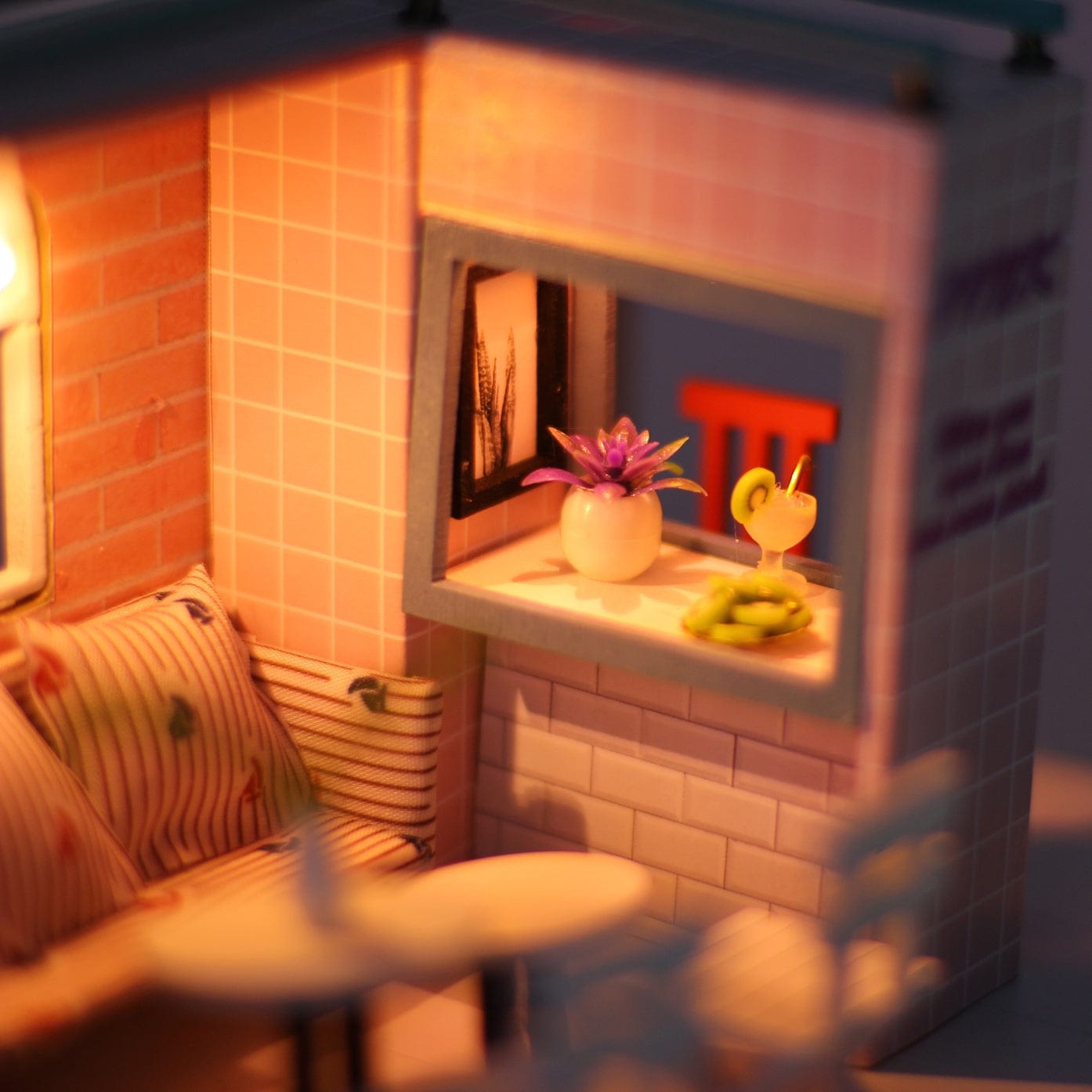 Hands Craft DIY Miniature House Kit: Pink Café Kawaii Gifts