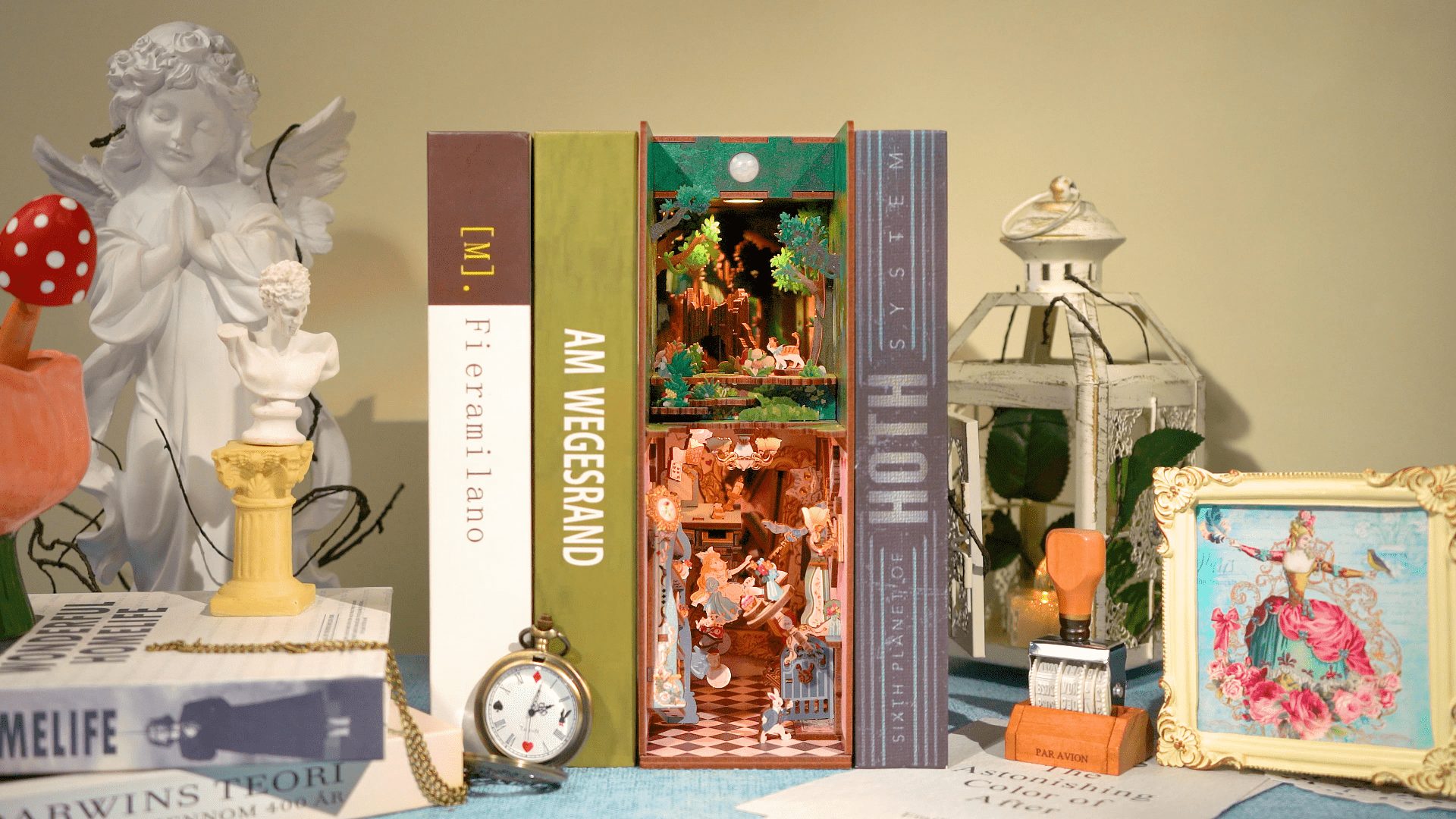 Hands Craft DIY Miniature House Book Nook Kit: Alice's Adventure Kawaii Gifts
