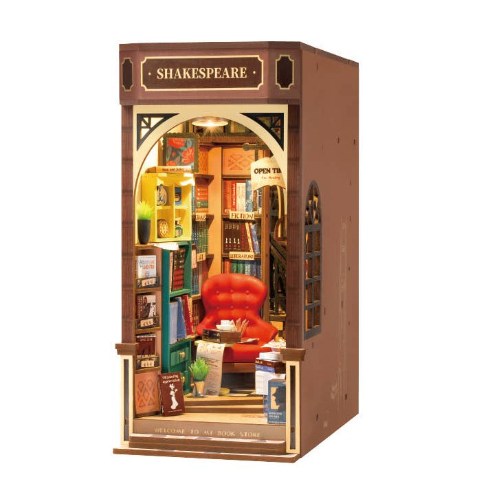 Hands Craft DIY Miniature House Book Nook Kit: Bookstore Kawaii Gifts