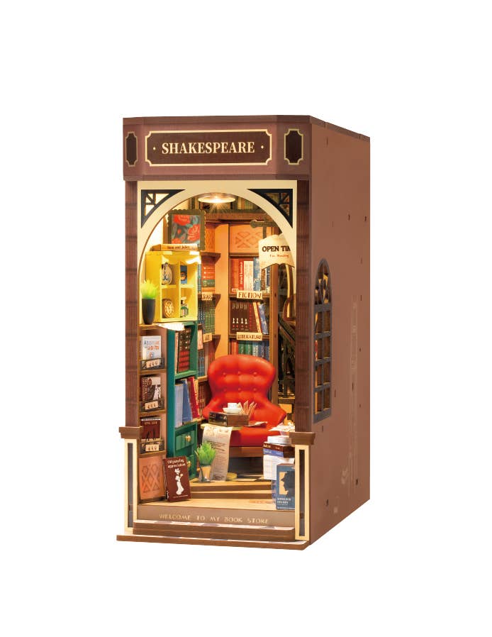 Hands Craft DIY Miniature House Book Nook Kit: Bookstore Kawaii Gifts