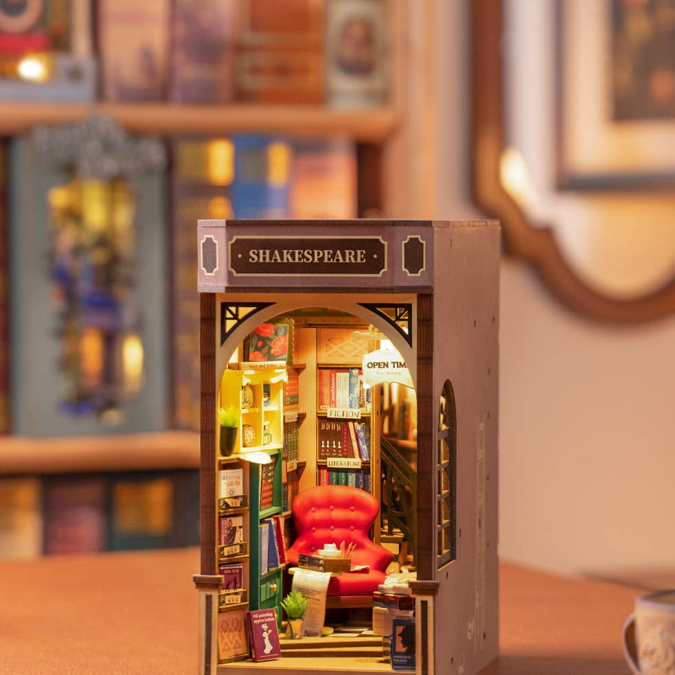 Hands Craft DIY Miniature House Book Nook Kit: Bookstore Kawaii Gifts