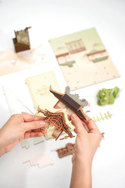 Hands Craft DIY Miniature House Book Nook Kit: Falling Sakura Kawaii Gifts
