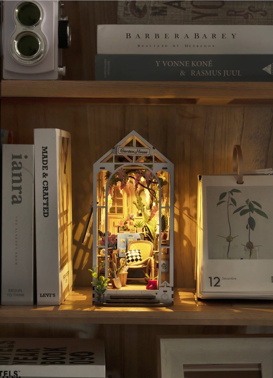 Hands Craft DIY Miniature House Book Nook Kit: Garden House Kawaii Gifts