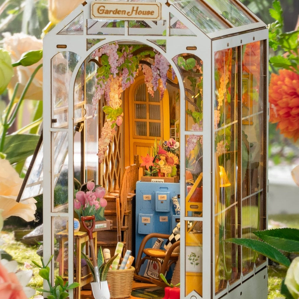 Hands Craft DIY Miniature House Book Nook Kit: Garden House Kawaii Gifts