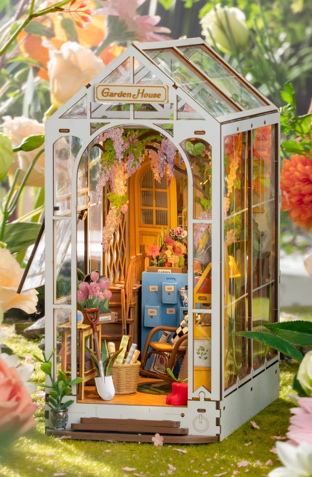 Hands Craft DIY Miniature House Book Nook Kit: Garden House Kawaii Gifts