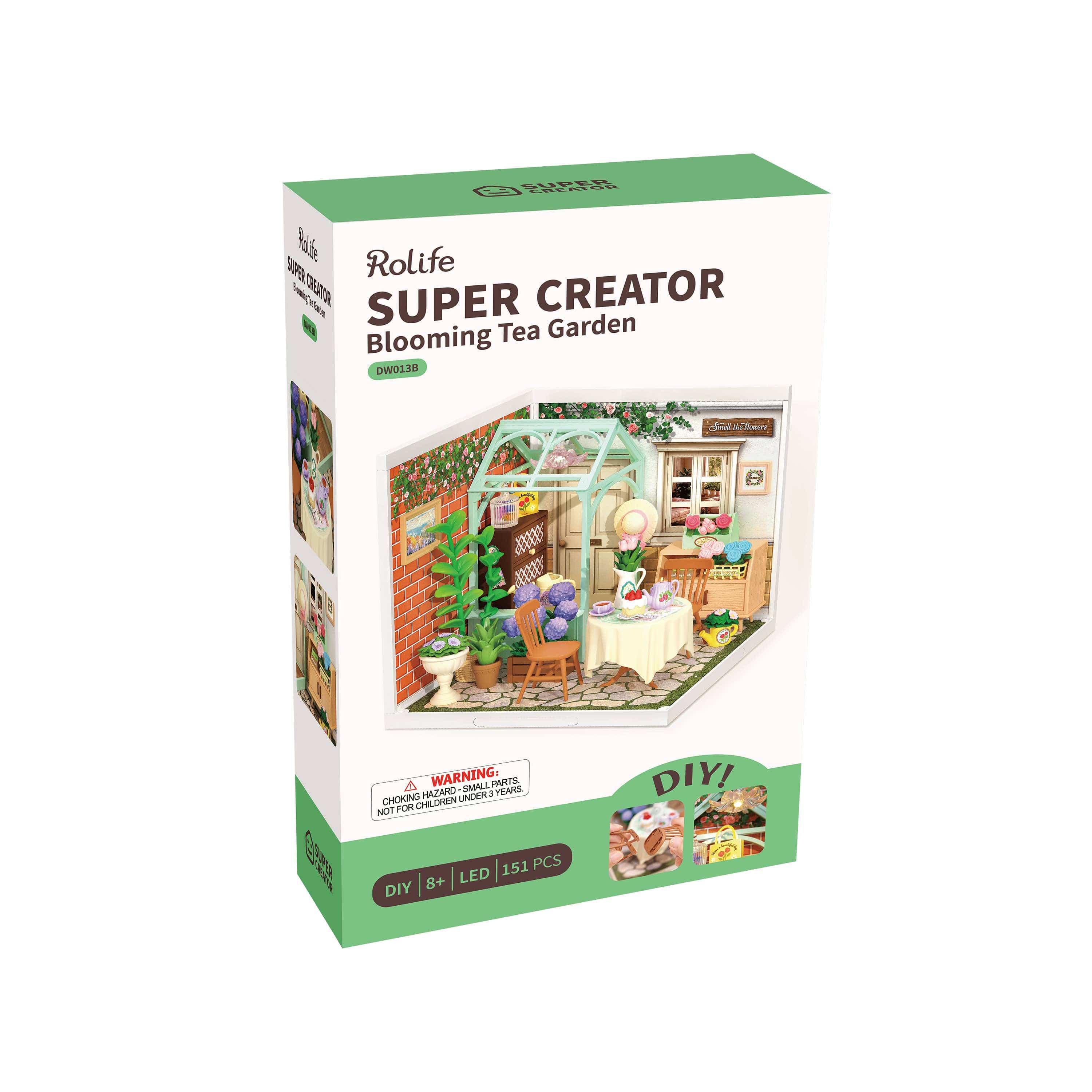 Hands Craft DIY Miniature House Kit: Blooming Tea Garden Kawaii Gifts