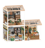 Hands Craft DIY Miniature House Kit: Breezy Time Cafe Kawaii Gifts