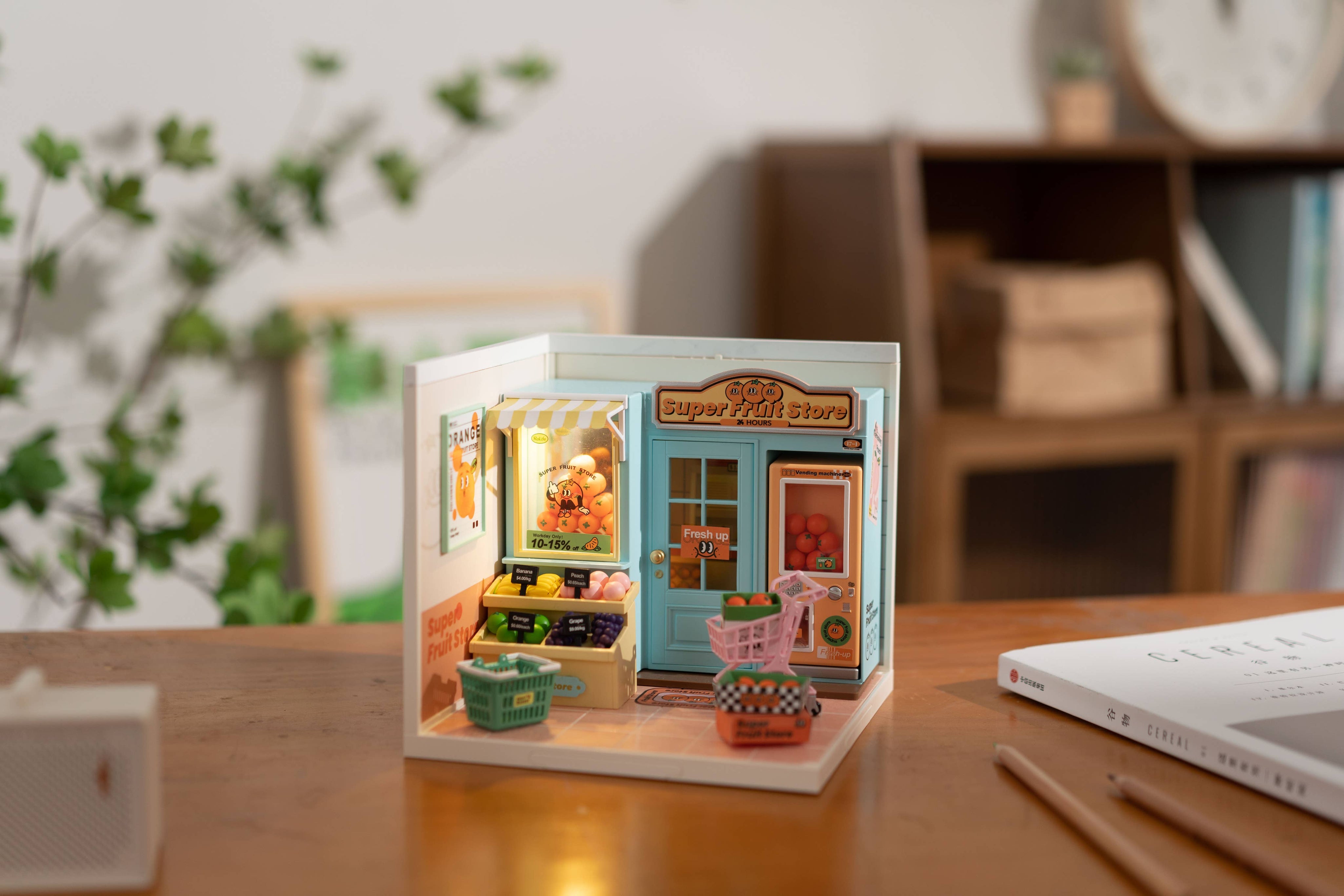 Hands Craft DIY Miniature House Kit: Daily VC Fruit Store Kawaii Gifts