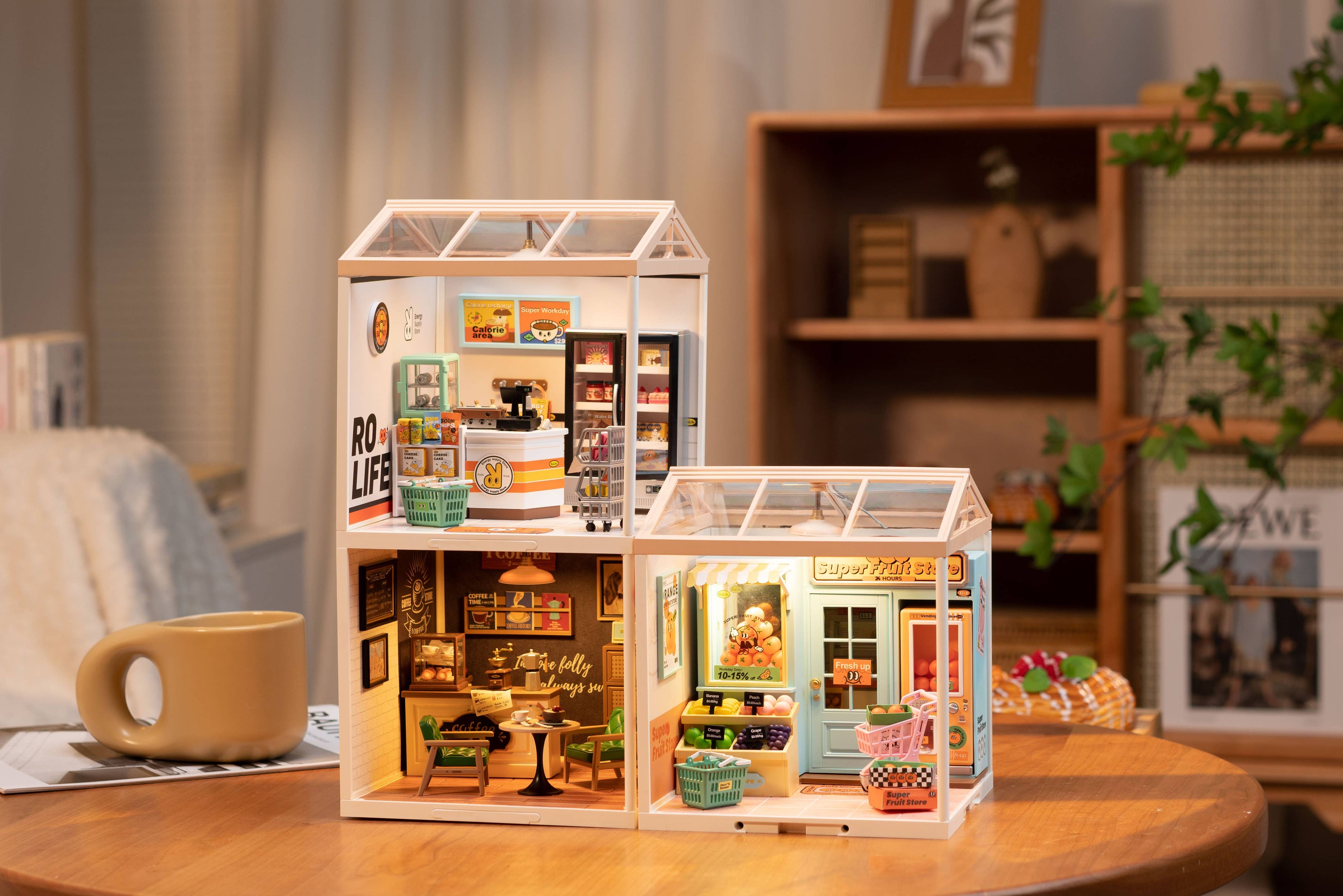 Hands Craft DIY Miniature House Kit: Daily VC Fruit Store Kawaii Gifts