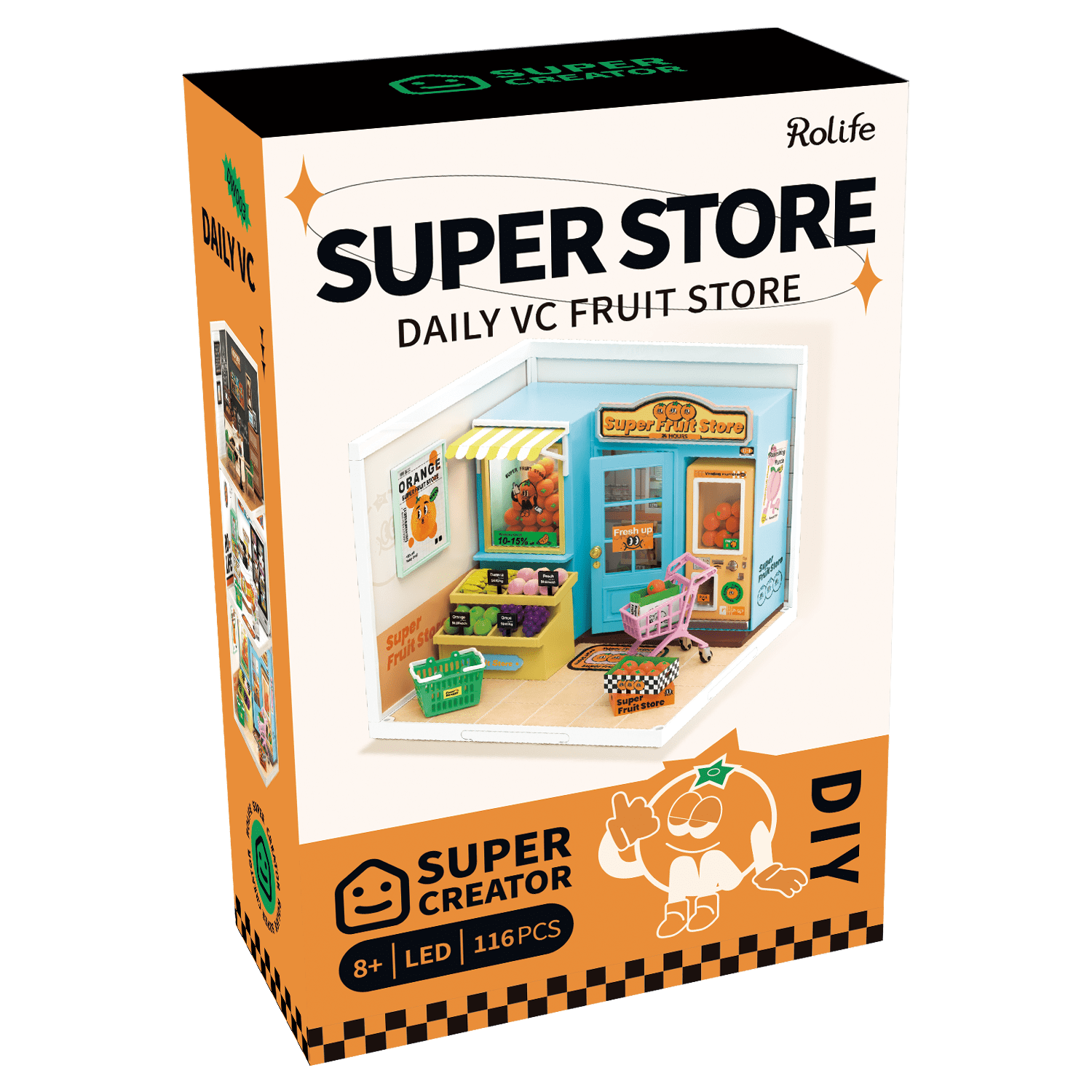 Hands Craft DIY Miniature House Kit: Daily VC Fruit Store Kawaii Gifts