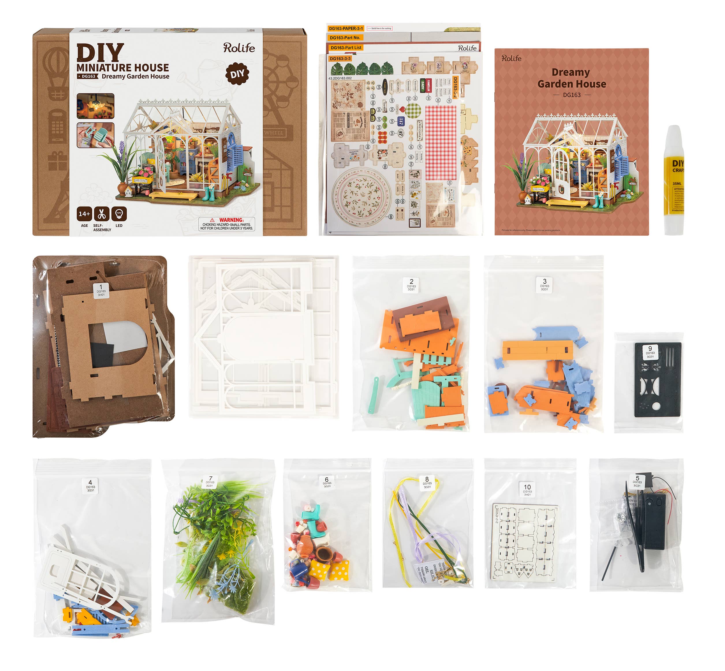 Hands Craft DIY Miniature House Kit: Dreamy Garden House Kawaii Gifts