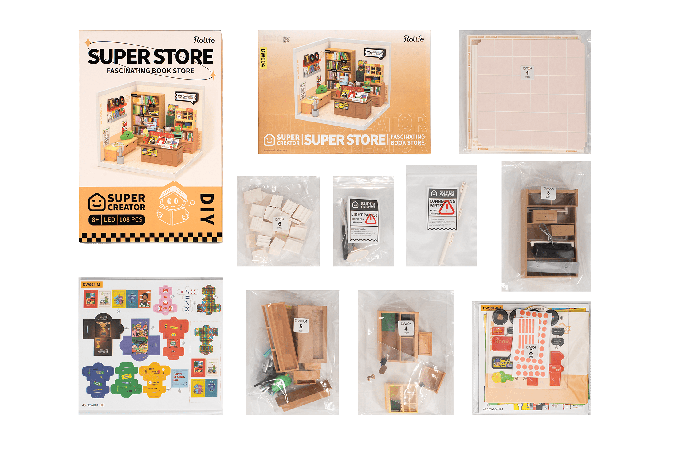 Hands Craft DIY Miniature House Kit: Fascinating Book Store Kawaii Gifts