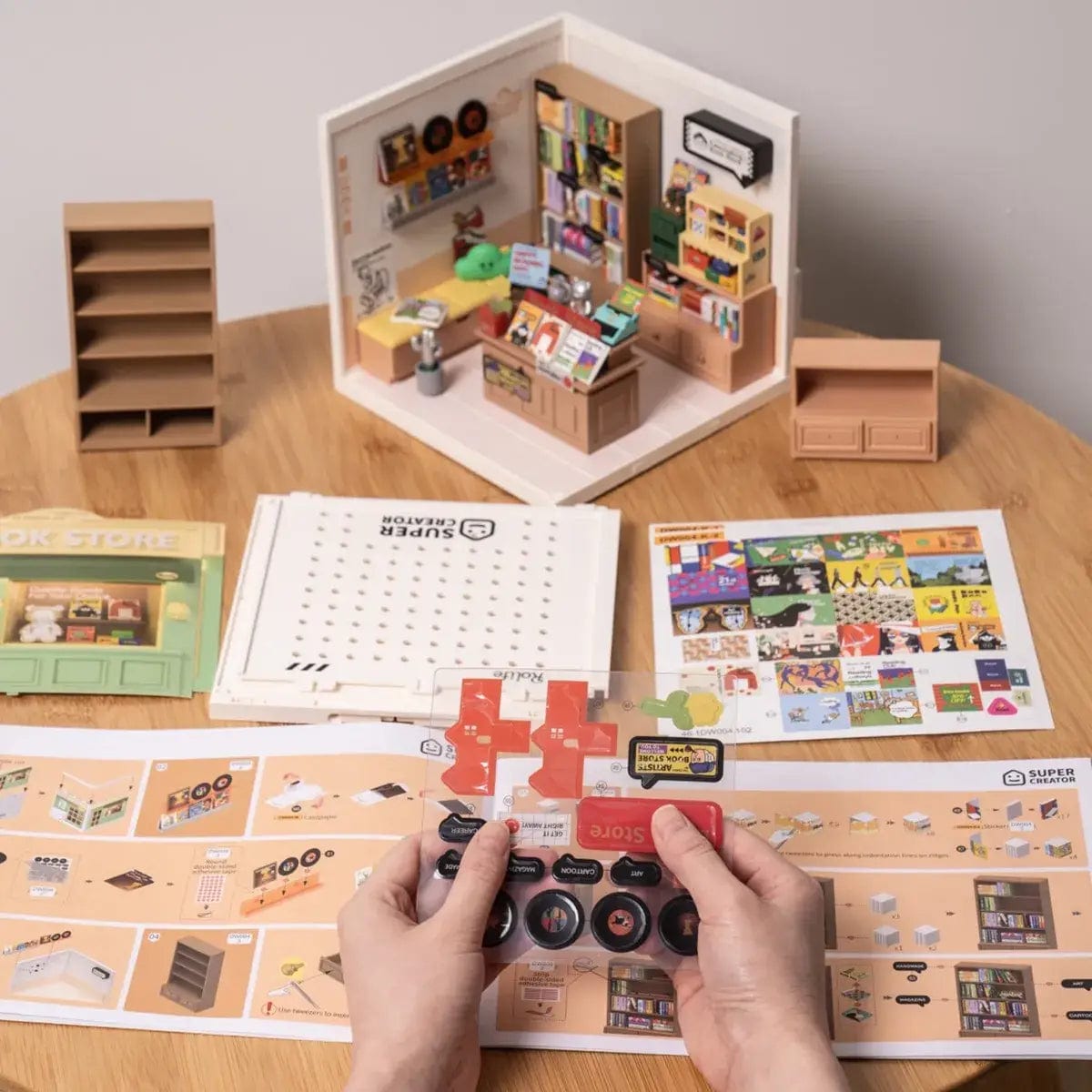 Hands Craft DIY Miniature House Kit: Fascinating Book Store Kawaii Gifts