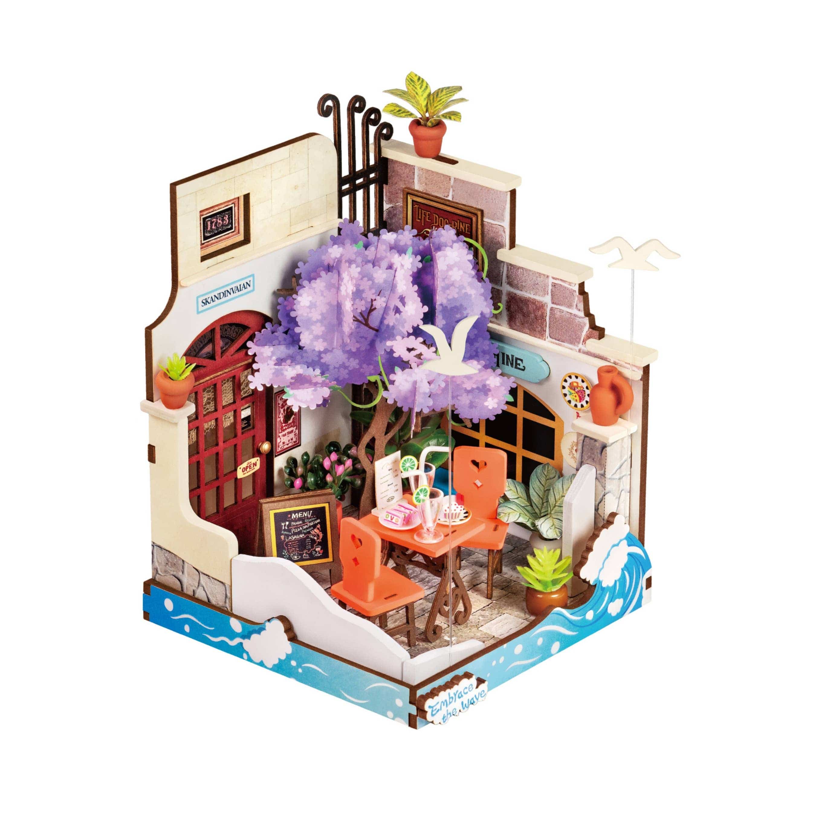 Hands Craft DIY Miniature House Kit: Sea Holiday Restaurant Kawaii Gifts