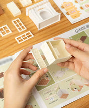 Hands Craft DIY Miniature House Kit: Warm Dining Room Kawaii Gifts