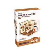 Hands Craft DIY Miniature House Kit: Warm Dining Room Kawaii Gifts