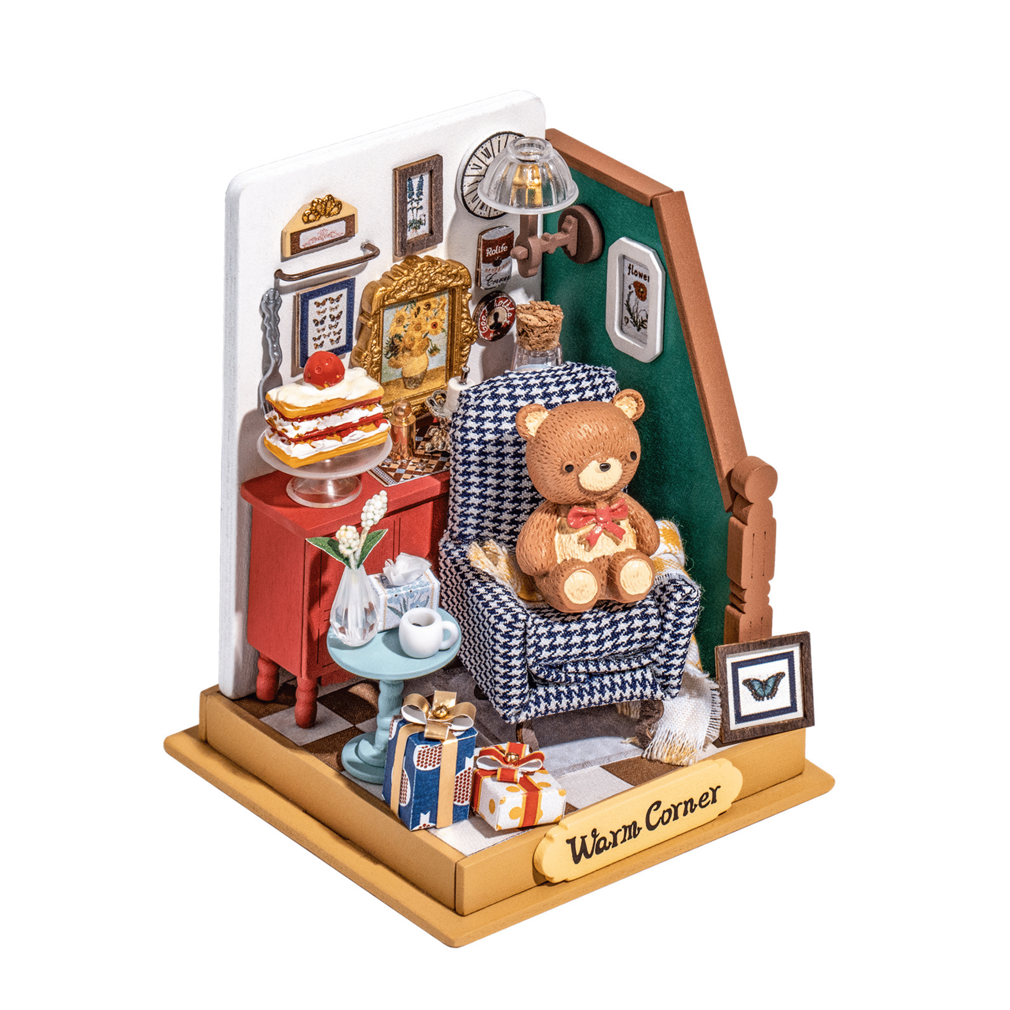 Hands Craft DS028, DIY Miniature House Kit: Holiday Living Room Kawaii Gifts