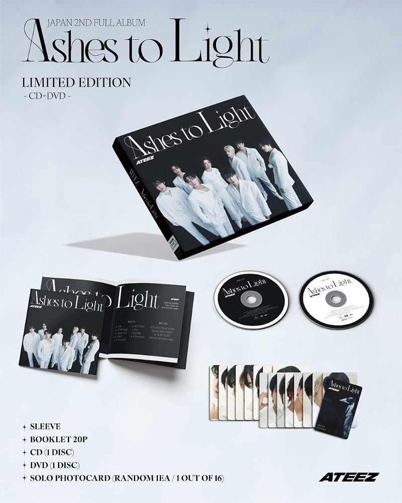 Hanteo ATEEZ - Ashes to Light (2nd Japanese Album) (Limited Edition) Kawaii Gifts