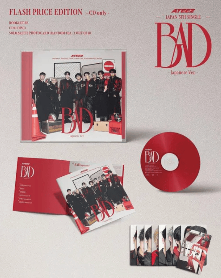 Hanteo ATEEZ - Bad (5th Japanese Single) (Flash Price Edition) Kawaii Gifts