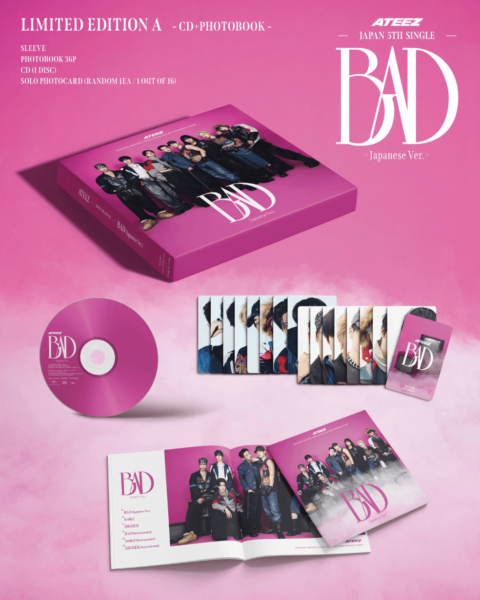 Hanteo ATEEZ - Bad (5th Japanese Single) (Limited Edition) A Kawaii Gifts