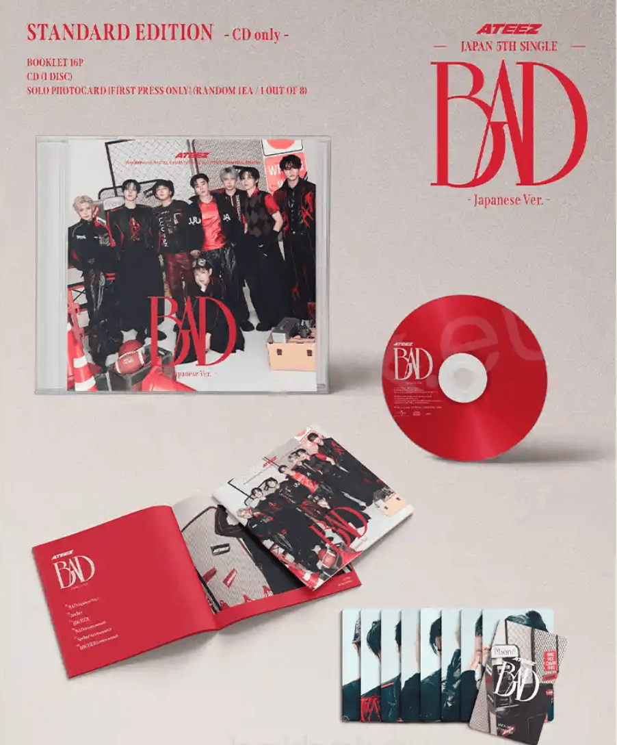 Hanteo ATEEZ - Bad (5th Japanese Single) (Standard Edition) Kawaii Gifts