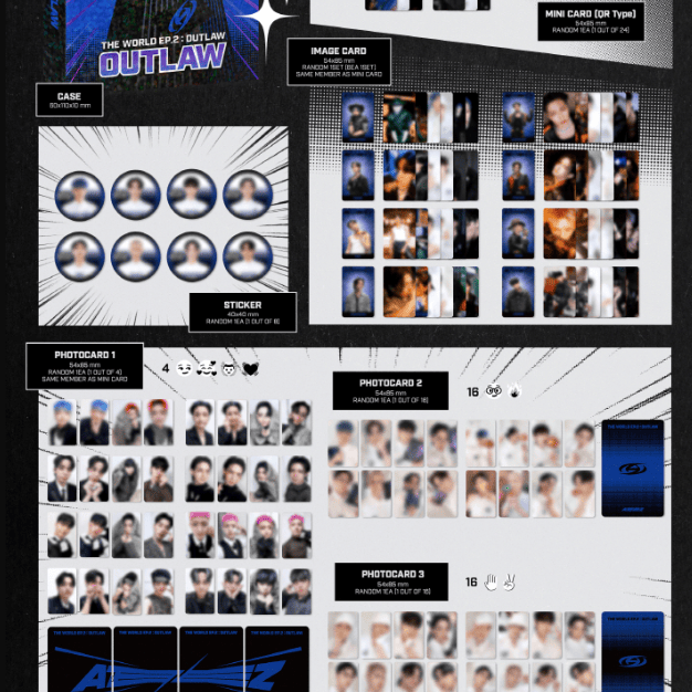 Hanteo ATEEZ - [The World EP.2: Outlaw] (Platform Ver.) Kawaii Gifts