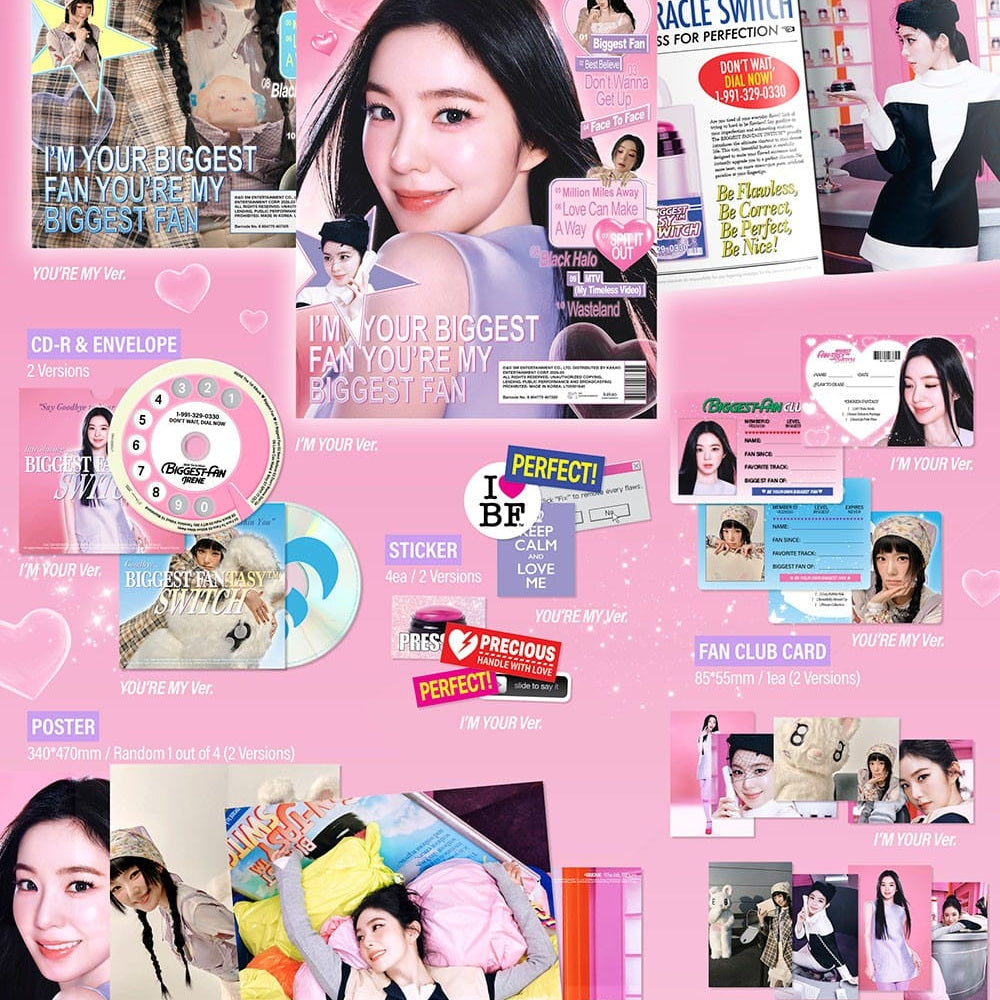 Hanteo IRENE - 1st Album [Biggest Fan] (Photobook Ver.) Kawaii Gifts 8804775467325