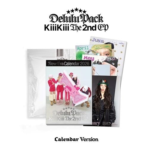 Hanteo KiiiKiii - The 2nd EP [Delulu Pack] Calendar Version Kawaii Gifts