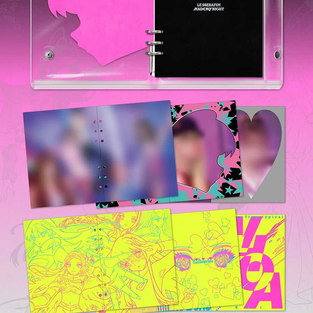 Hanteo LE SSERAFIM - 2nd Single Album 'Made My Night' (Chemical Night Ver.) Kawaii Gifts