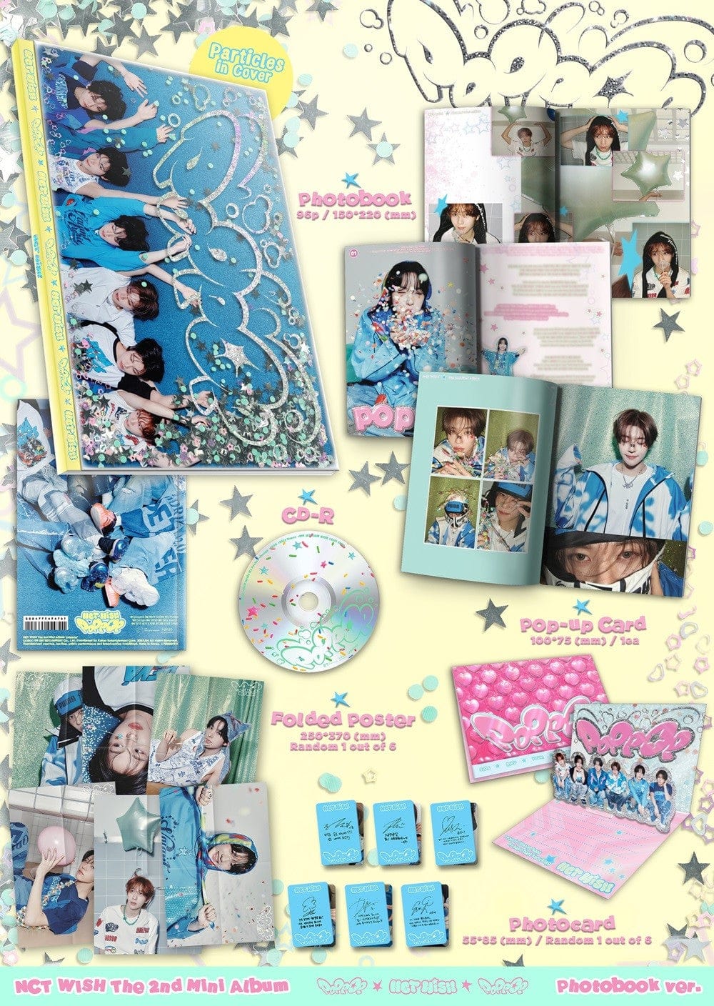 Hanteo NCT WISH - [Poppop] (2nd Mini Album) (Photobook Ver.) Kawaii Gifts 8804775454721