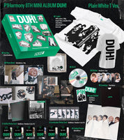 Hanteo P1HARMONY - [DUH!] (8th Mini Album) (Plain White T Ver.) (Limited Edition) Kawaii Gifts