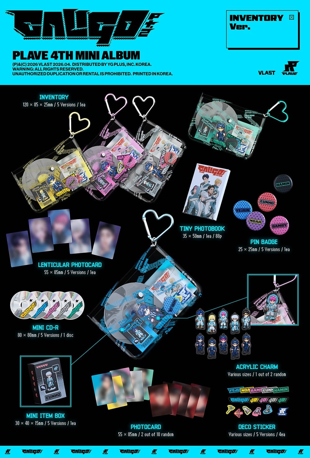 Hanteo PLAVE - 4th Mini Album 'Caligo Pt.2' (Inventory Ver.) Kawaii Gifts