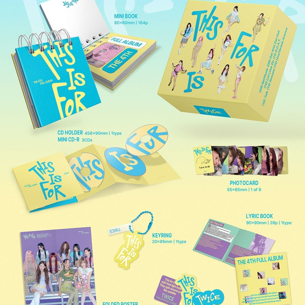 Hanteo TWICE - [This is For] (The 4th Full Album) (Confetti Ver.) Kawaii Gifts