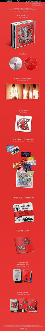 Hanteo WOODZ - 1st Full Album [Archive.1] (Jewel Ver.) Kawaii Gifts