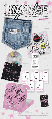 Hanteo Xdinary Heroes - 9th Mini Album [Impulse] Denim Pouch Ver. Kawaii Gifts 8800371190797