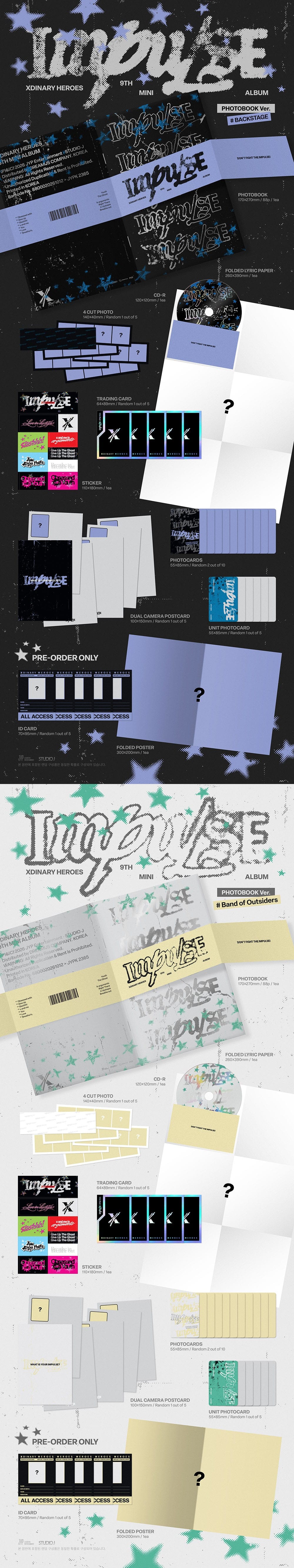 Hanteo Xdinary Heroes - 9th Mini Album [Impulse] (Photobook Ver.) Kawaii Gifts