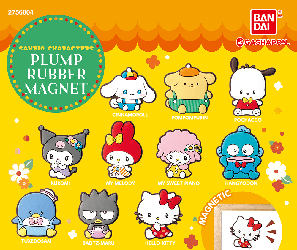 JBK Sanrio All Stars Pukkuri Rubber Magnet Gashapon Surprise Kawaii Gifts 73364694