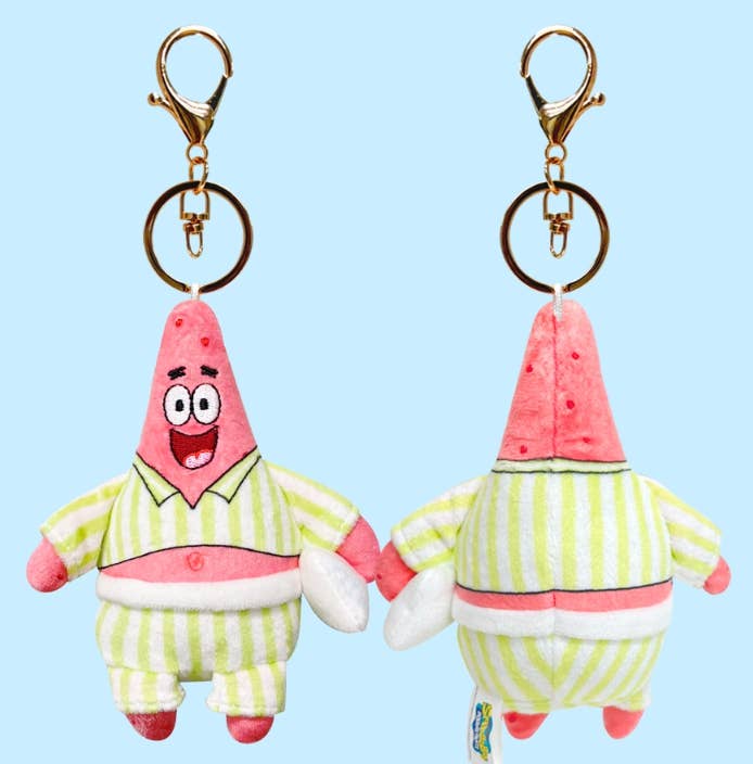 K-Wonderland SpongeBob & Patrick Bedtime Pajamas Plush Keychain Bag Charms Collection Patrick Kawaii Gifts