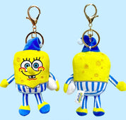 K-Wonderland SpongeBob & Patrick Bedtime Pajamas Plush Keychain Bag Charms Collection SpongeBob Kawaii Gifts