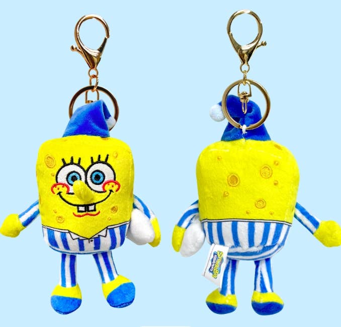 K-Wonderland SpongeBob & Patrick Bedtime Pajamas Plush Keychain Bag Charms Collection SpongeBob Kawaii Gifts