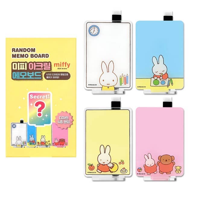 K-Wonderland Miffy acryle Memo Stand with Pen Blind Random Box Kawaii Gifts