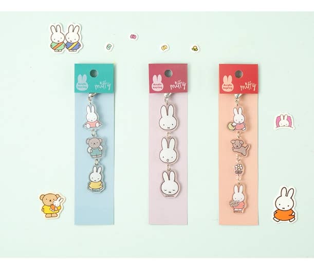 K_Wonderland Miffy Delight Acrylic Keychains Kawaii Gifts