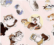 K_Wonderland Mofusand Animal Sushi & Friends Stickers – Flat Seal Ver. 2 Kawaii Gifts