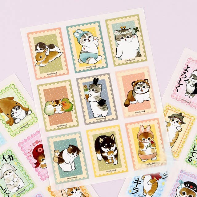 K-Wonderland Mofusand illust Deco Stickers 5 PCS SET Kawaii Gifts